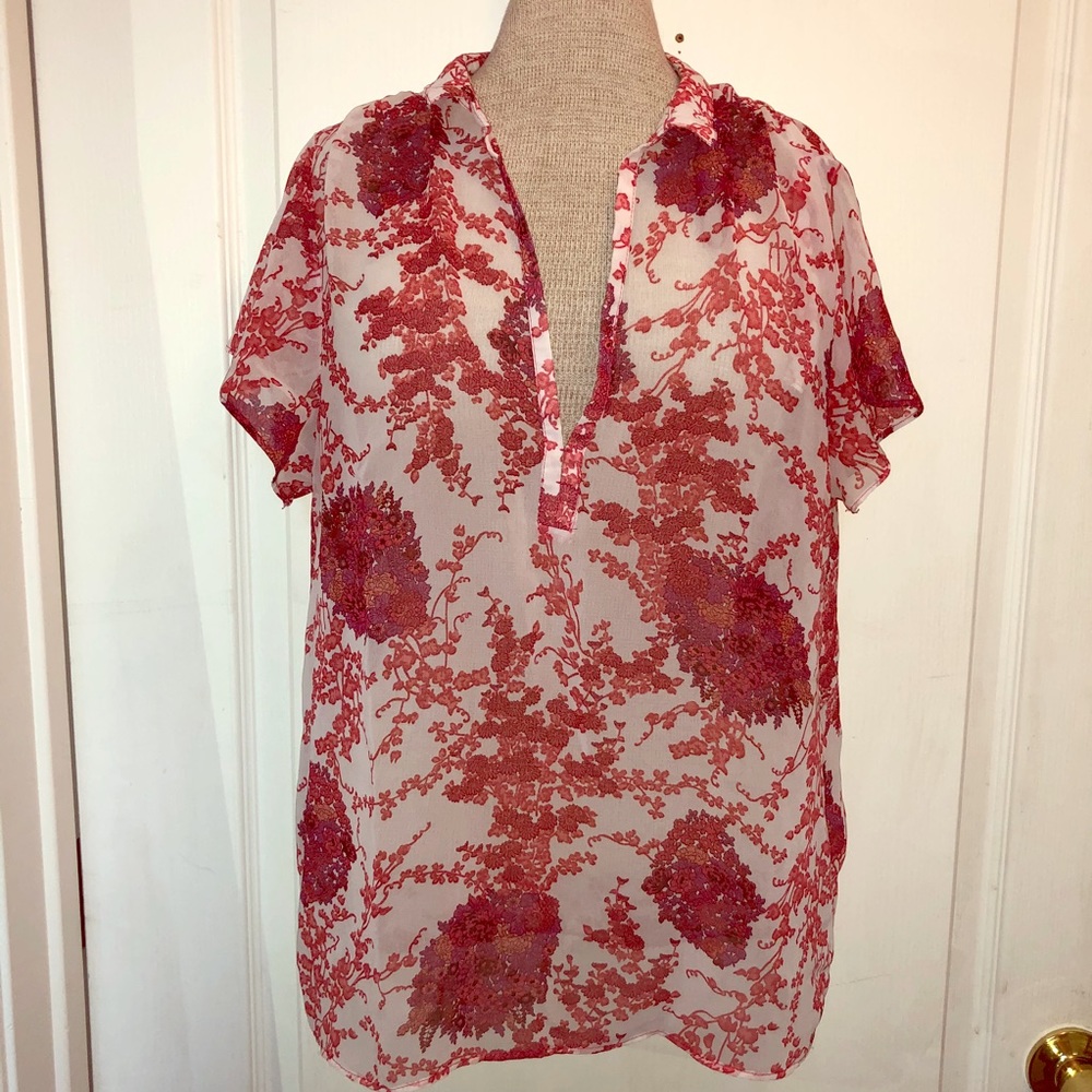 Zara sheer shirt